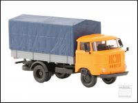 Hädl 121043-15 - TT - IFA W50L, mit Holzpritsche und Plane - pastellorange